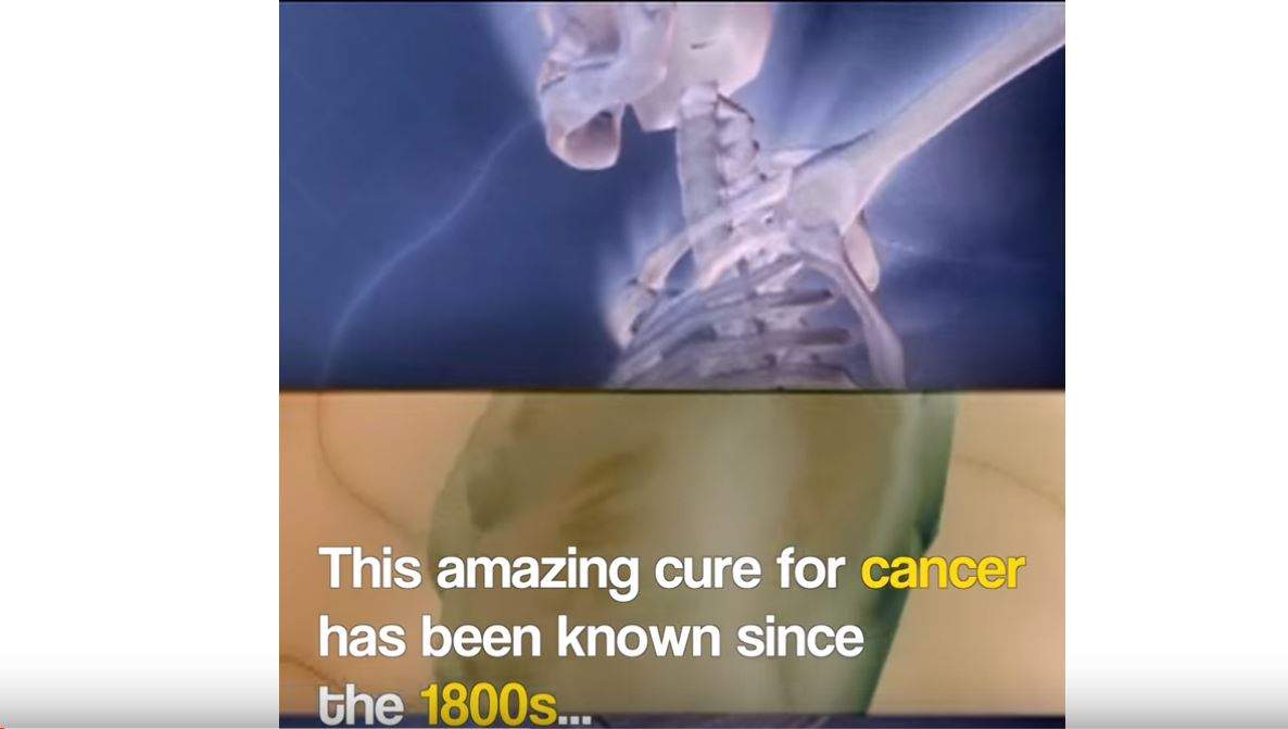 The video claims the cure for cancer has been around for years.