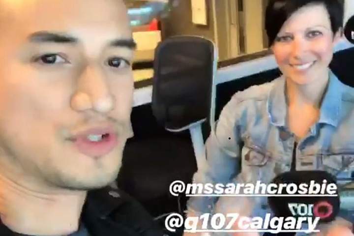 My son was thrilled that Carlos Bustamante posted to his Instagram Stories from the Q107 Calgary studios. You can see more Stampede photos and videos @losbot.