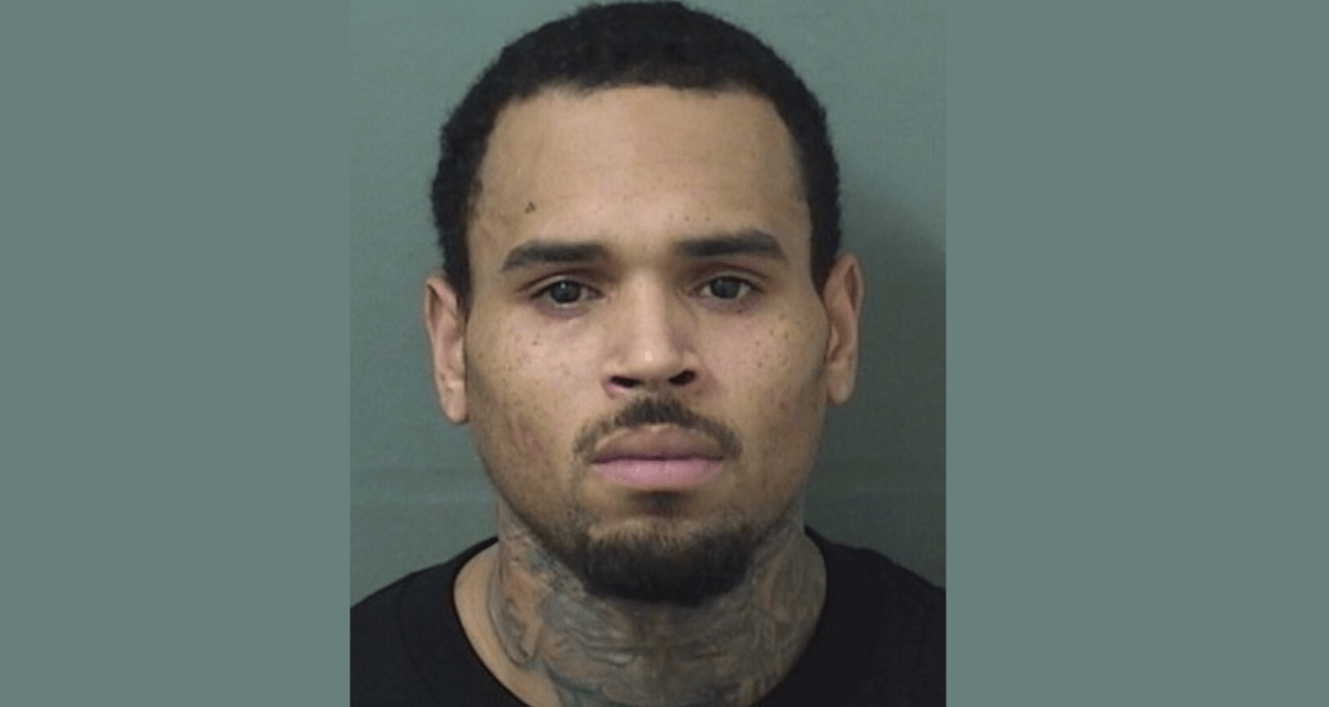 Chris Brown's mug shot.