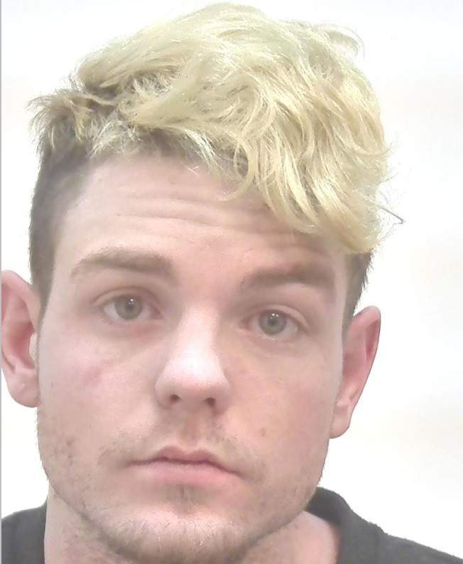 Christopher Andrew Munro, 27, is 5’10” with a slim build, green eyes and brown hair that may also be dyed blond.