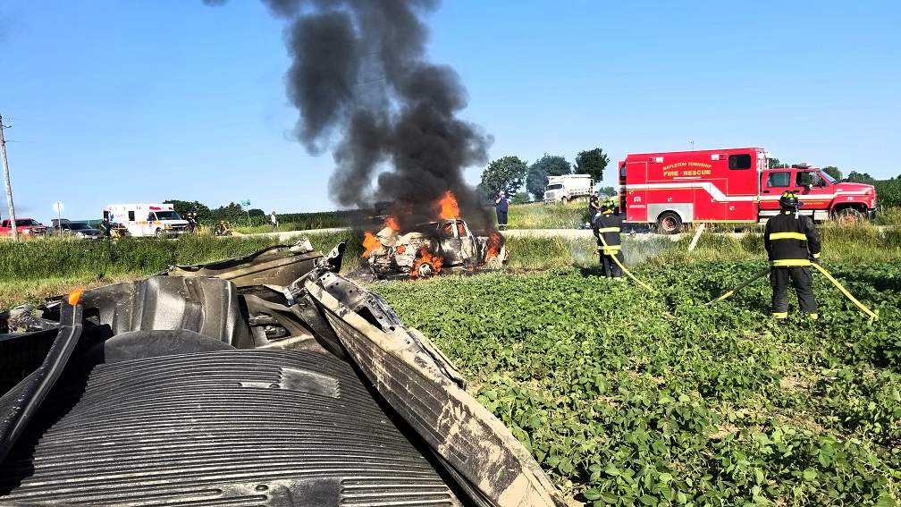 Wellington County OPP and other emergency crews were called to an intersection near Arthur, Ont. on Wednesday morning.
