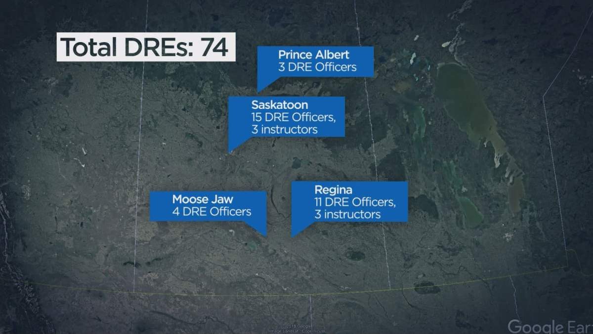 Rural Drug Recognition Evaluators have a 60 kilometre coverage area.
