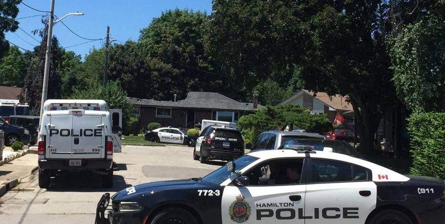 An overnight blaze ripped through the roof of a Dundas home.