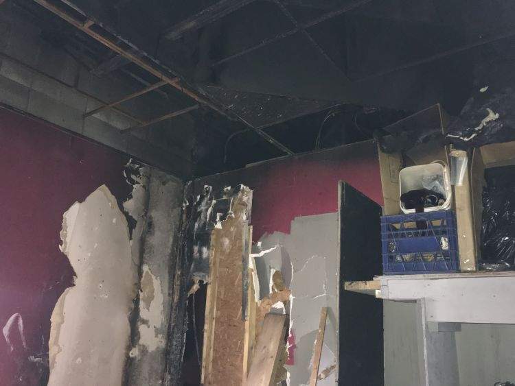 Photo taken inside The Forge following the fire on May 28.