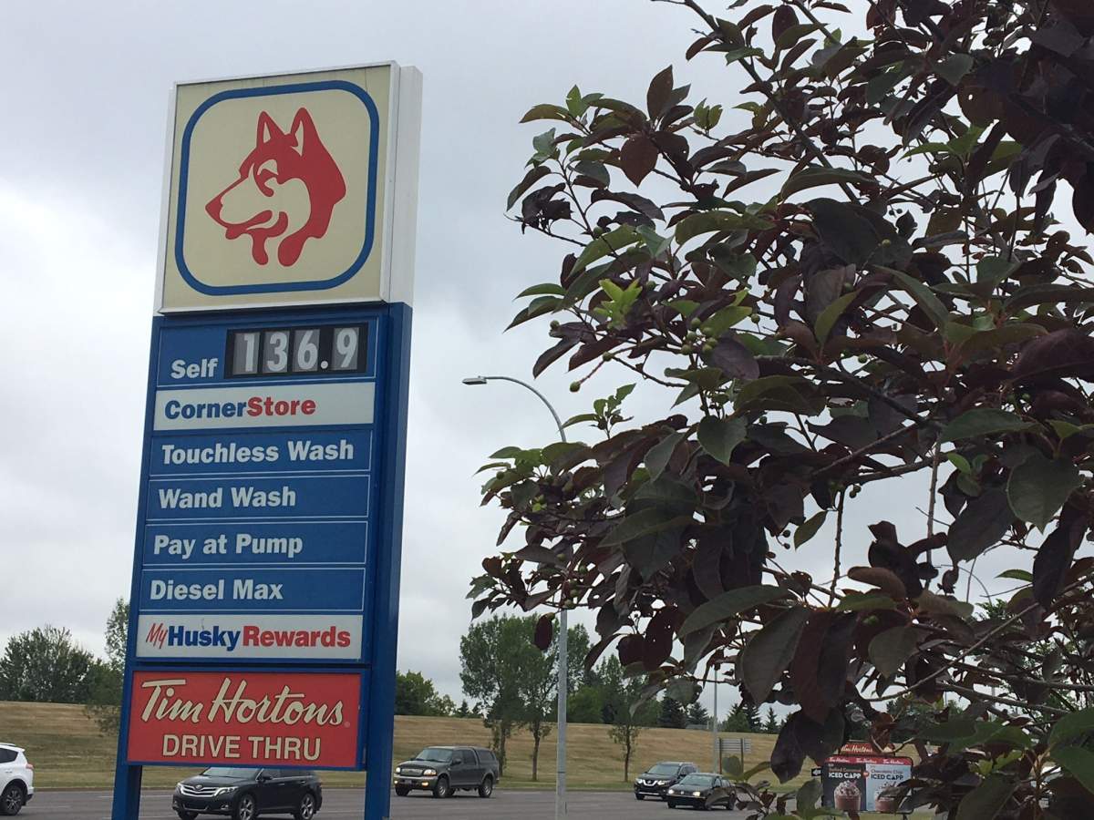 Gas prices in Edmonton surge to as high as 136.9 at some gas stations, Wednesday, July 4, 2018.