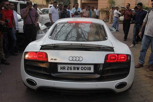 An Audi R8 car seized from Sagar Thakkar, alleged kingpin of an Indian call centre racket, seen in Mumbai, India, Oct. 28, 2016.