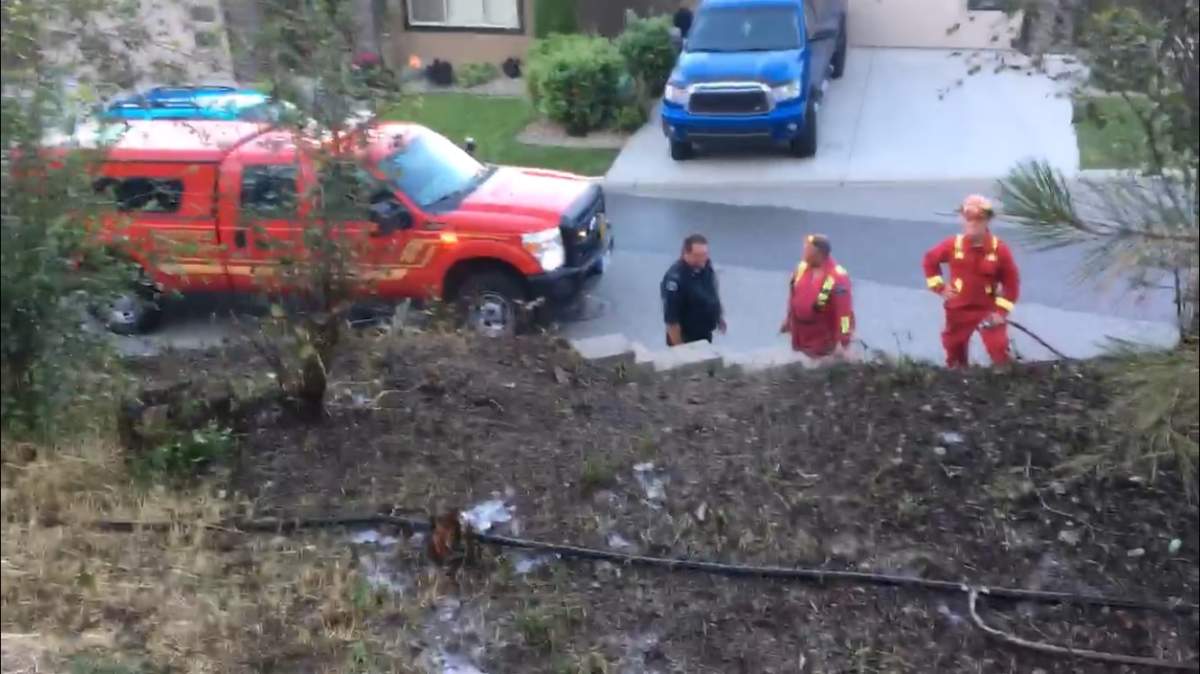 Small grass fire in Kelowna is being called suspicious. 