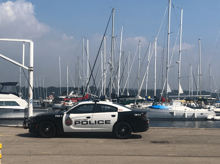 Emergency services are on scene searching for a man who went swimming in Hamilton and didn't resurface. 