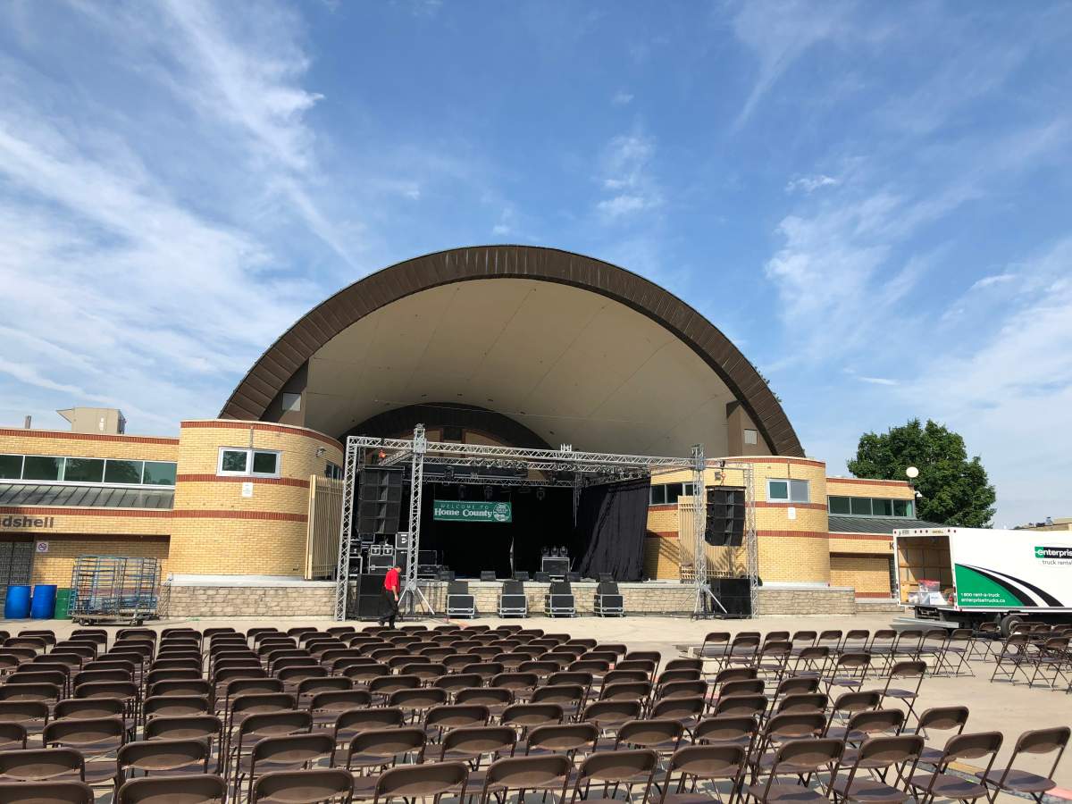 Victoria park is ready to go when the Home County Music & Art Festival kicks off this evening. 