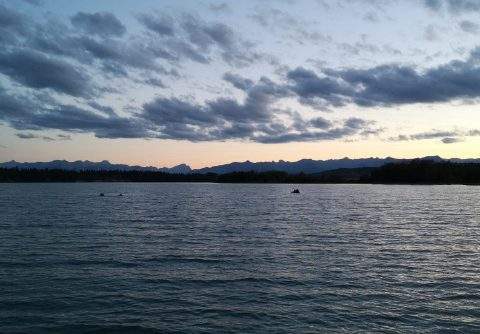 Ten people had to be rescued from Ghost Lake west of Calgary Saturday night, and half of them were taken to hospital after their boat began to sink. July 14, 2018.