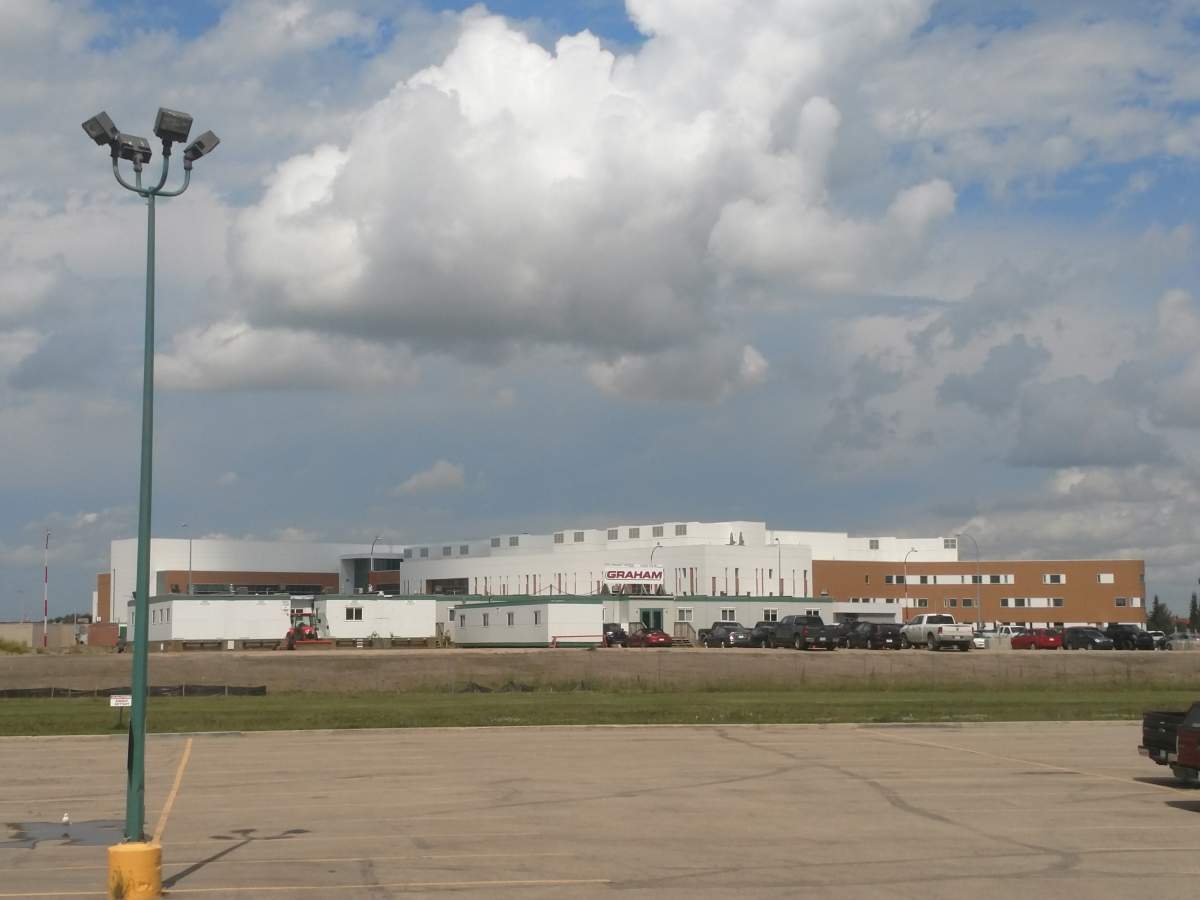 The partially-completed Grande Prairie Regional Hospital. 