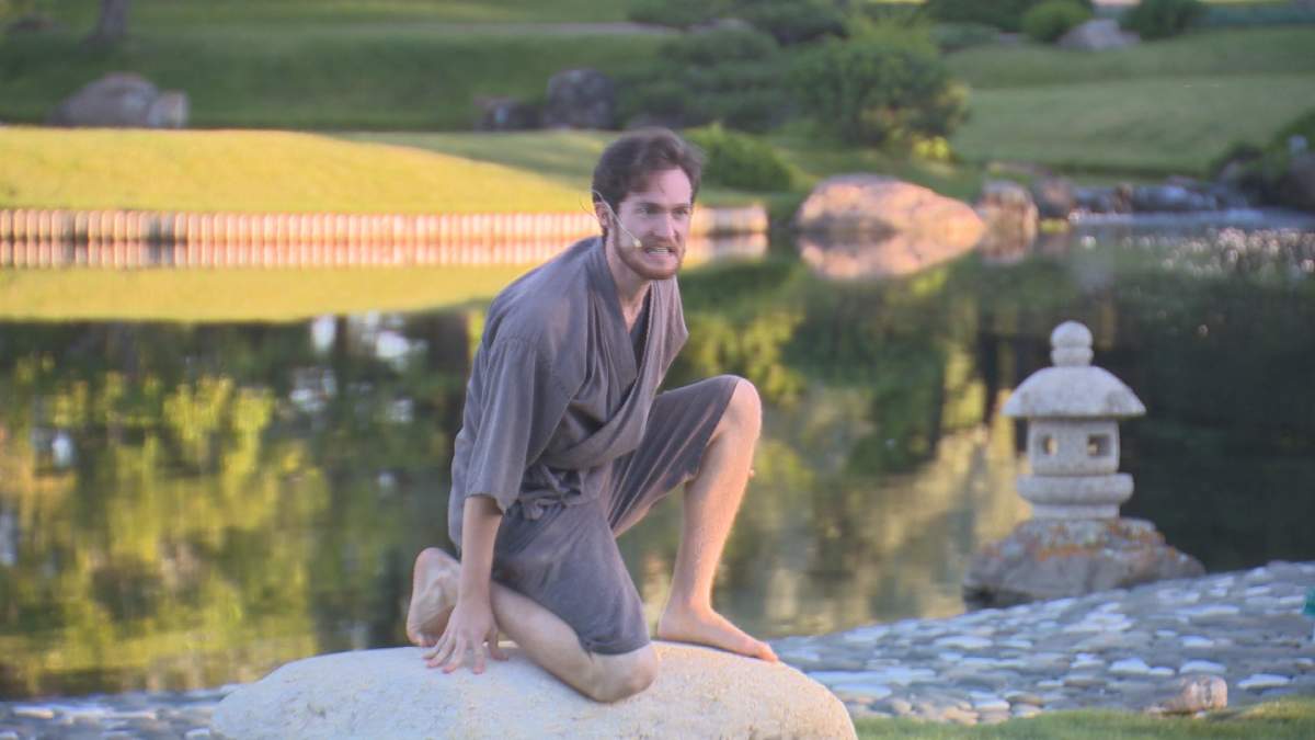 Actors infuse classic Shakespeare scenes with Japanese theatre during a live performance at the Nikka Yuko Japanese Gardens.