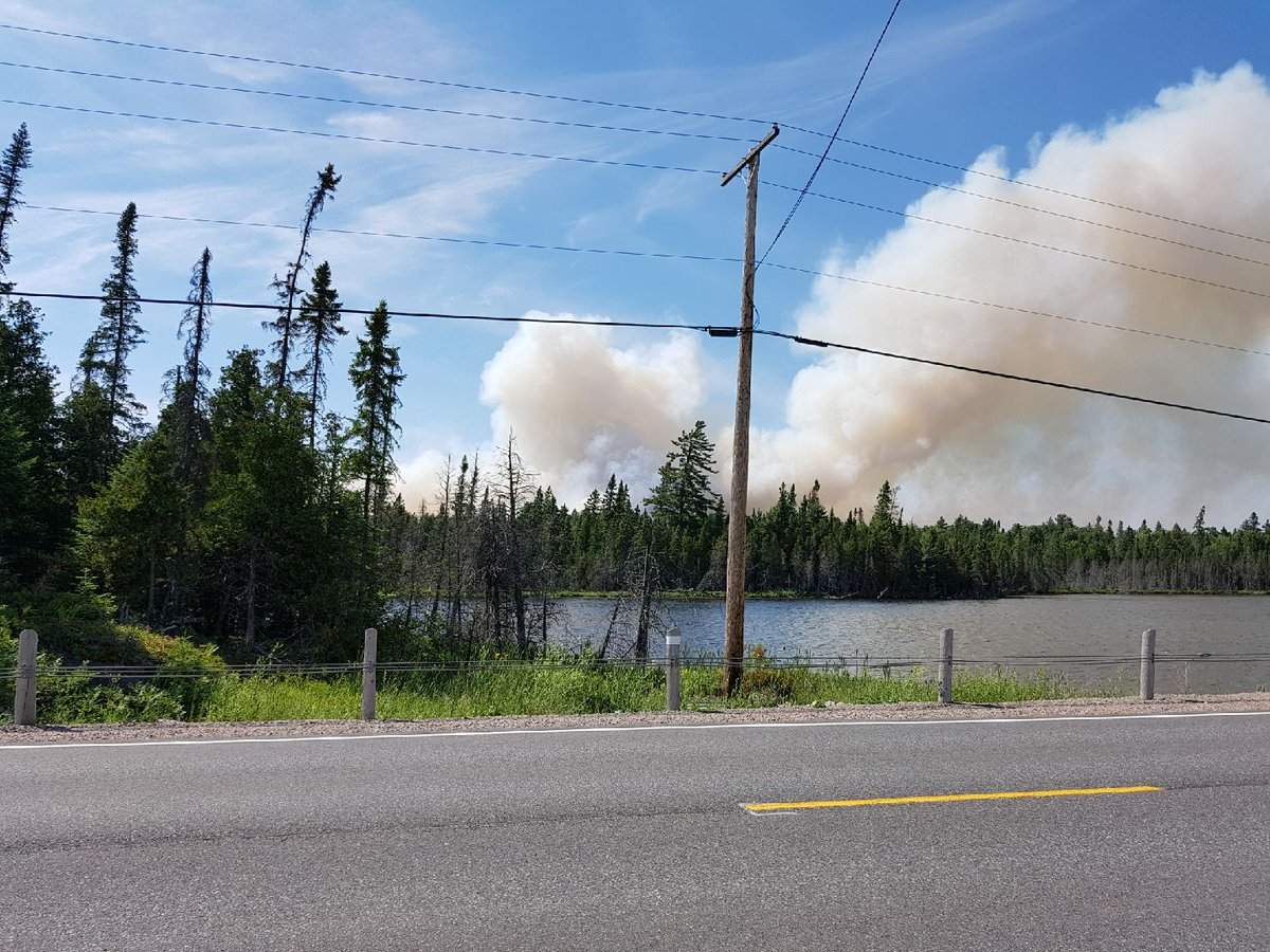 Residents were evacuated earlier this week as a result of forest fires near Temagami, Ont.
