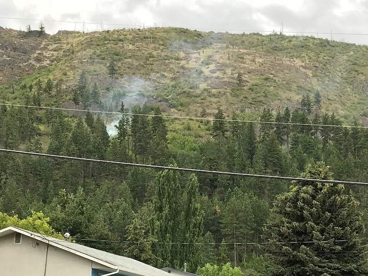 Two of the four fires on Mount Boucherie were approximately 300 feet apart.