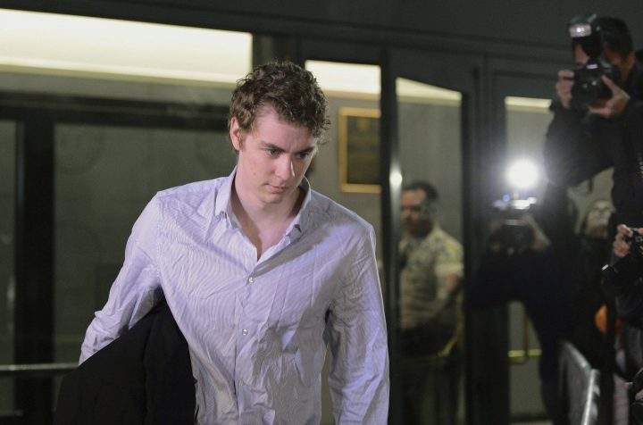 In this Sept. 2, 2016, file photo, Brock Turner leaves the Santa Clara County Main Jail in San Jose, Calif. 
