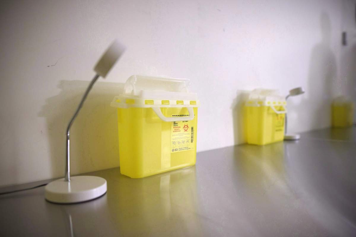 File photo from an overdose-prevention site.