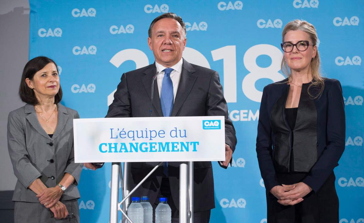The CAQ leader has promised a gender-balanced cabinet.