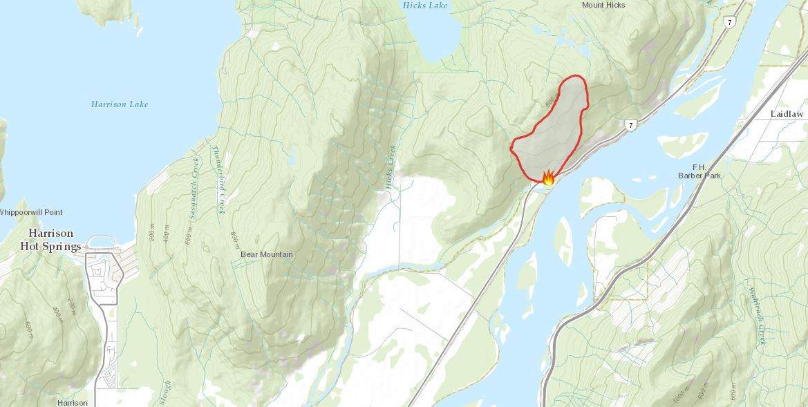The location of the High Creek wildfire as of Saturday, Aug. 11.