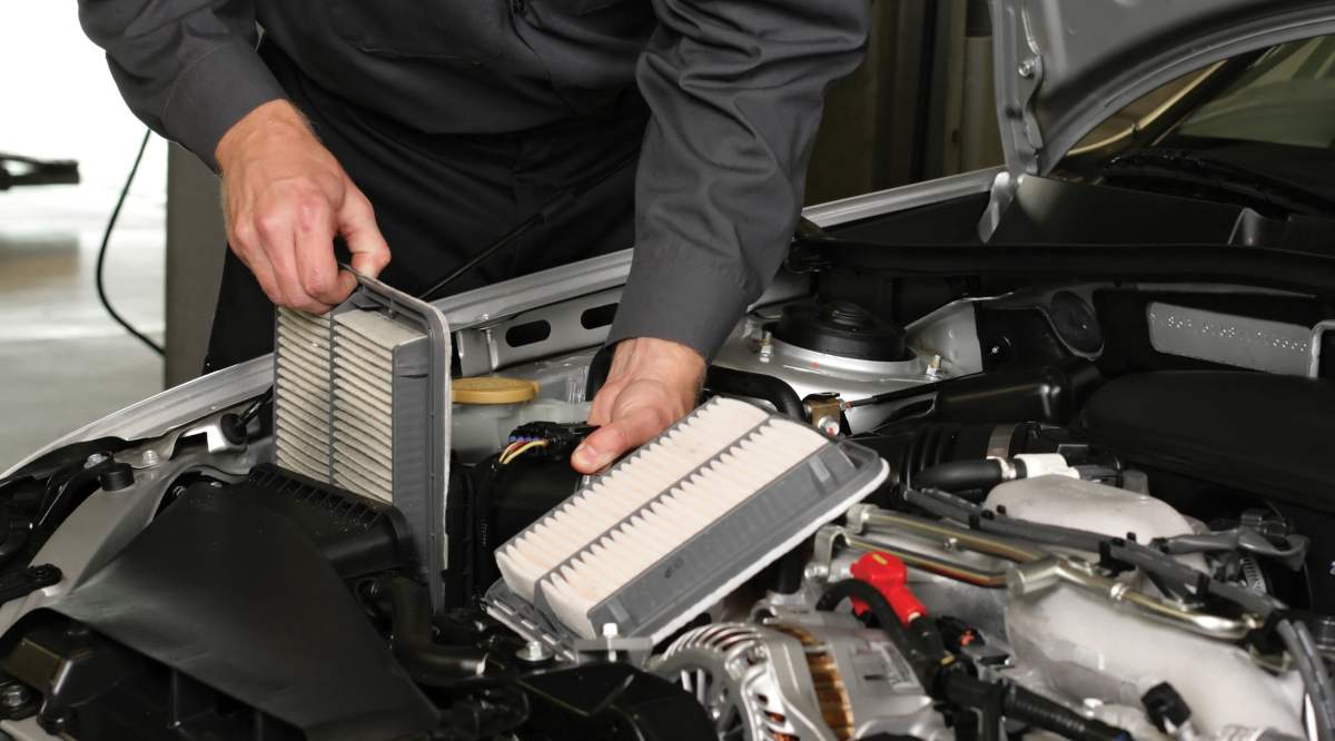 A car air filter.