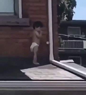 Hamilton police say the baby was napping and squeezed out an open window.