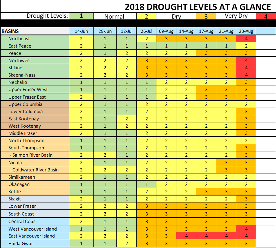Vancouver Island, northern B.C. elevated to province’s highest drought rating - image