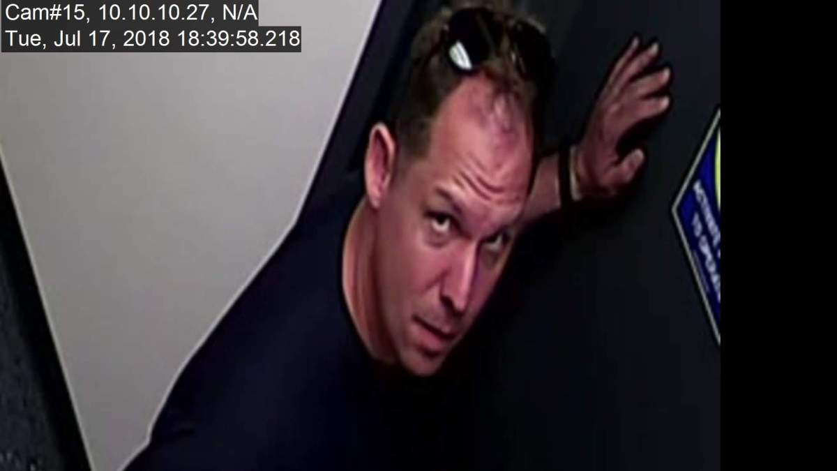 Police have released an image of the suspect wanted for stealing electronics from a business on Pembina.