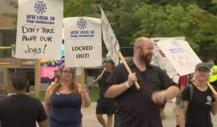 The president of the union representing workers locked out of Toronto's Exhibition Place says talks will resume today.