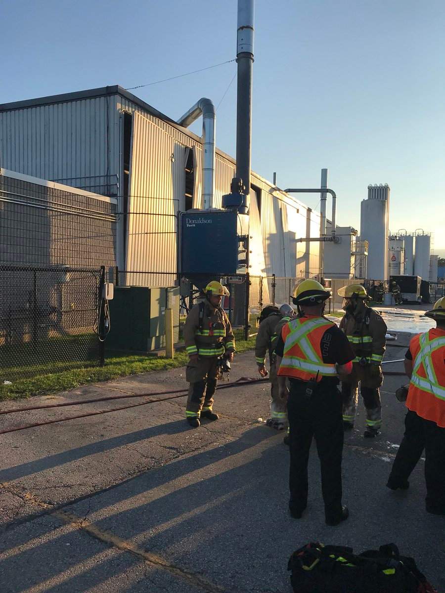 One person has been injured in an explosion in Brantford. 