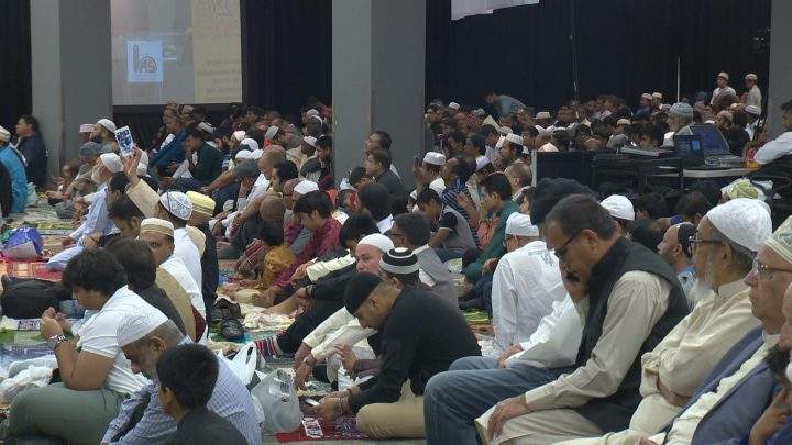 The celebration coincides with the Hajj pilgrimage, which is considered one of the largest annual gatherings in the world.
