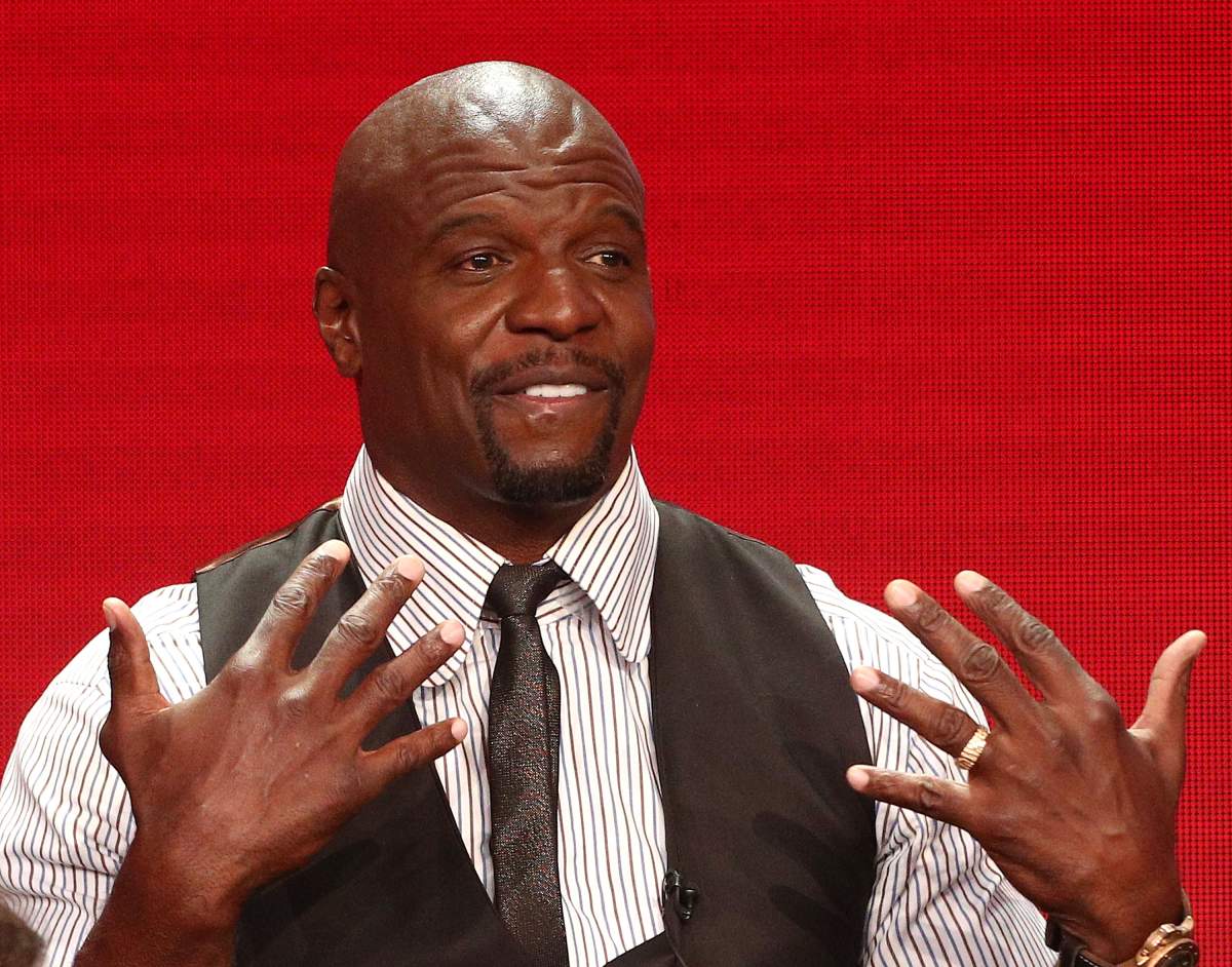Actor Terry Crews of the television show 'Brooklyn Nine-Nine' speaks during the NBC segment of the Television Critics Association Press Tour at the Beverly Hilton Hotel on Aug. 8, 2018 in Beverly Hills, California.