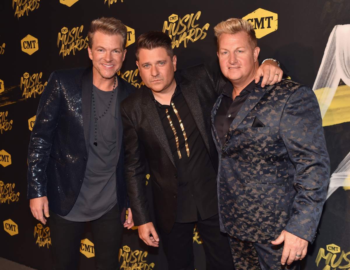 (L-R) Joe Don Rooney, Jay DeMarcus and Gary LeVox of musical group Rascal Flatts attend the 2018 CMT Music Awards at Nashville Municipal Auditorium on June 6, 2018 in Nashville, Tennessee.  