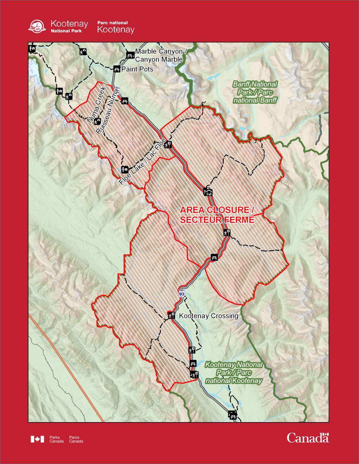 Wildfires force closure of Highway 93 from Radium Hot Springs to Alberta border - image