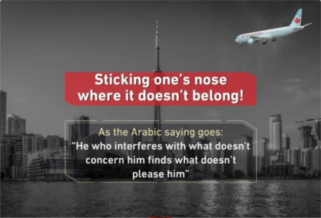 Screen grab of a tweet posted by the account @Infographic_KSA, which has since been shut down.