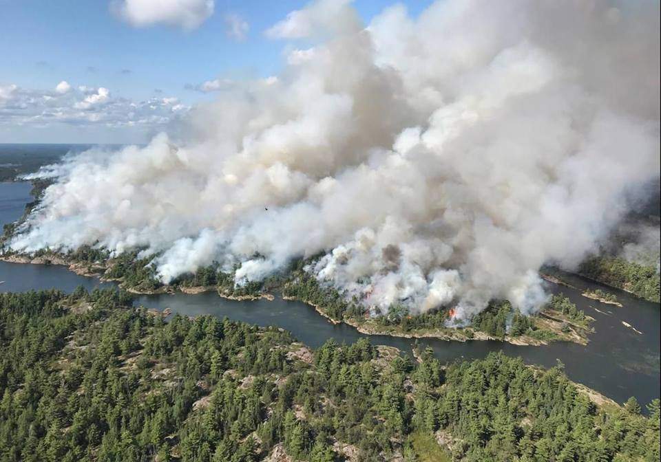 The Parry Sound 33 forest fire.