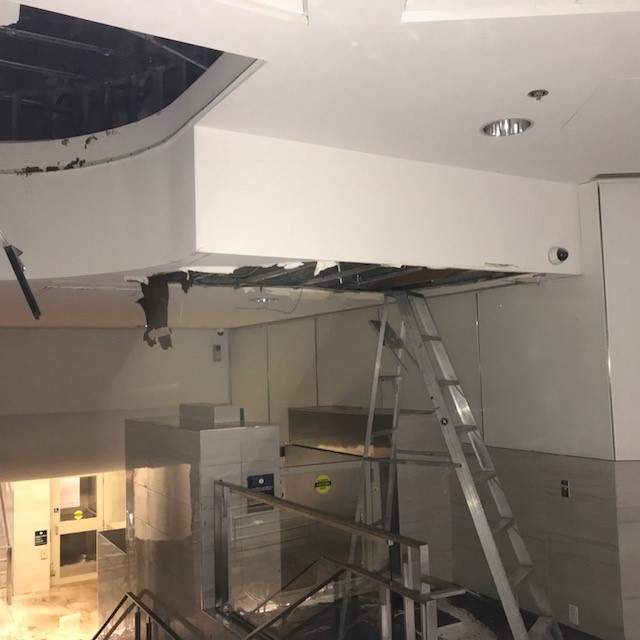 Water damage can be seen under Portage and Main in the underground tunnels.