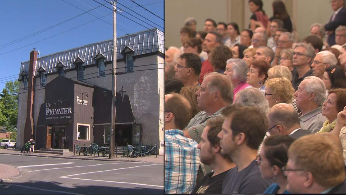 Residents attended the Pioneer demolition meeting on Thursday.