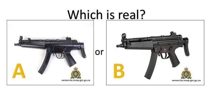 A Vernon man was fined $500 for having two airsoft guns in his possession while in Polson Park.