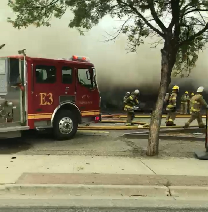 Thick smoke from the 7-Eleven convenience store fire on Aug. 24, 2018. Kenneth Robert Laforge was sentenced to time served this week after pleading guilty to intentionally driving a car into the stor, then causing a fire.