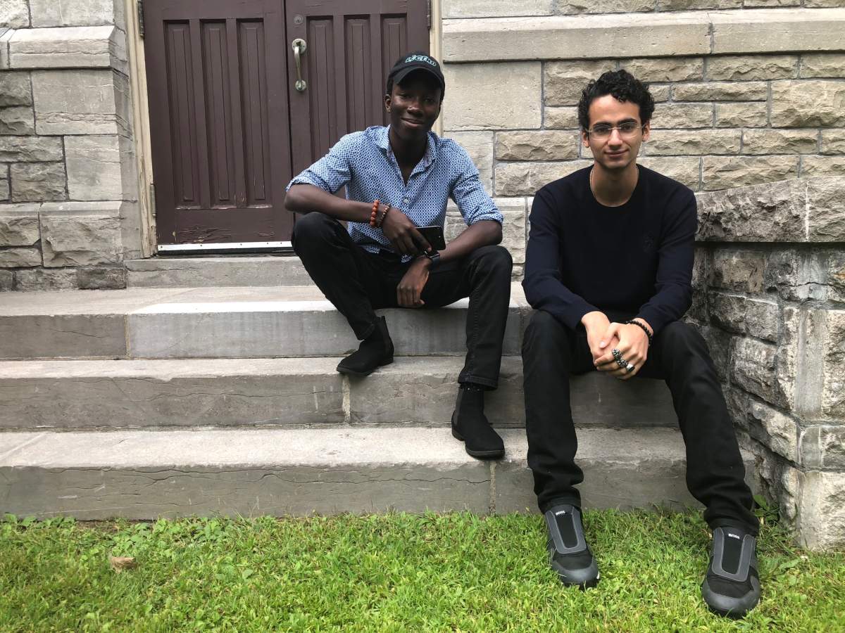 Ottawa coder Abdou Sarr (left) and photographer Mo Alissa (right) are pictured here at Ottawa city hall on Aug. 27, 2018. The two 20-year-old friends say their new photo app, FILM3D, will allow people to easily capture 3D pictures on their smartphones.