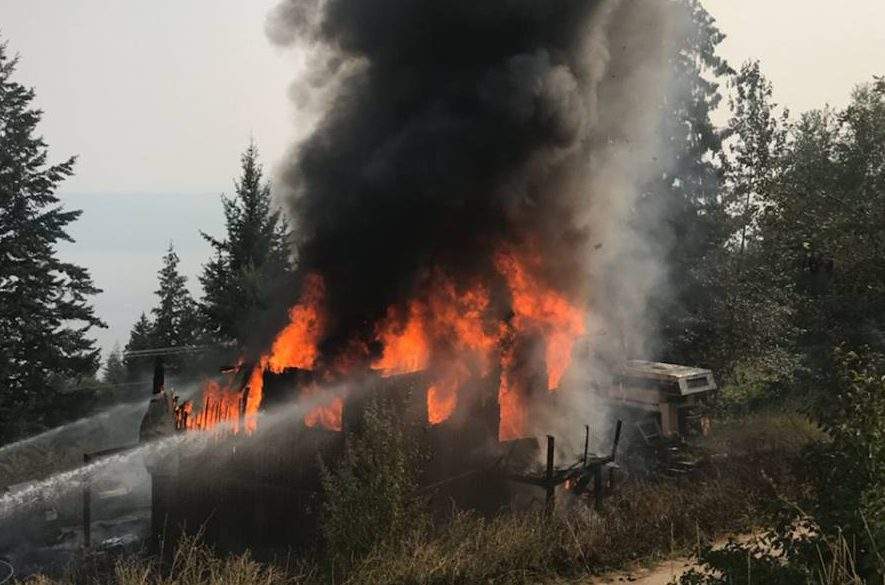 A home was lost to fire in Scotch Creek Tuesday afternoon. 