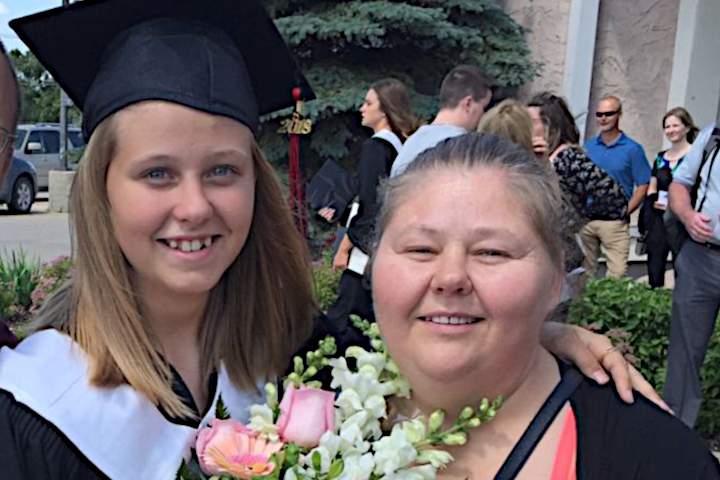 Tammy Rosko with one of her five children.