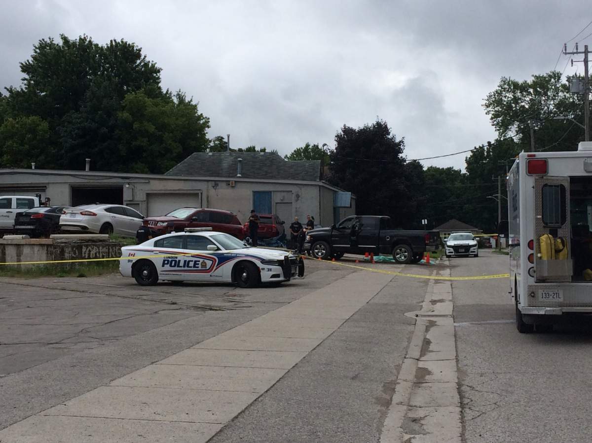 Police responded to reports of an altercation between two people, when they discovered a man who had been hit by a vehicle.