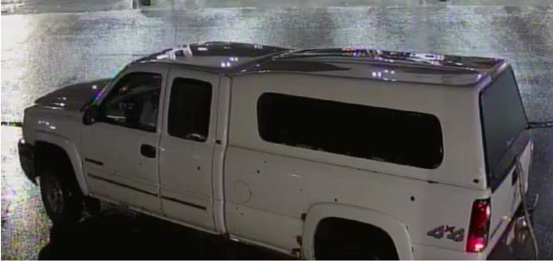 Photo of a truck believed to be connected to an ATM theft in Edmonton on Sept. 12, 2018.