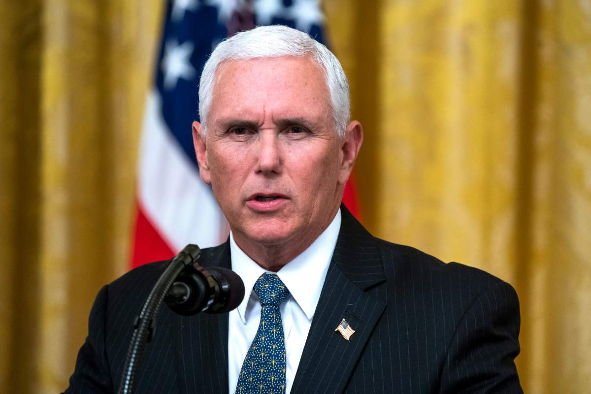 U.S. Vice President Mike Pence speaks at an event to honor federal immigration agents in the East Room of the White House in Washington, DC, USA, 20 August 2018. 