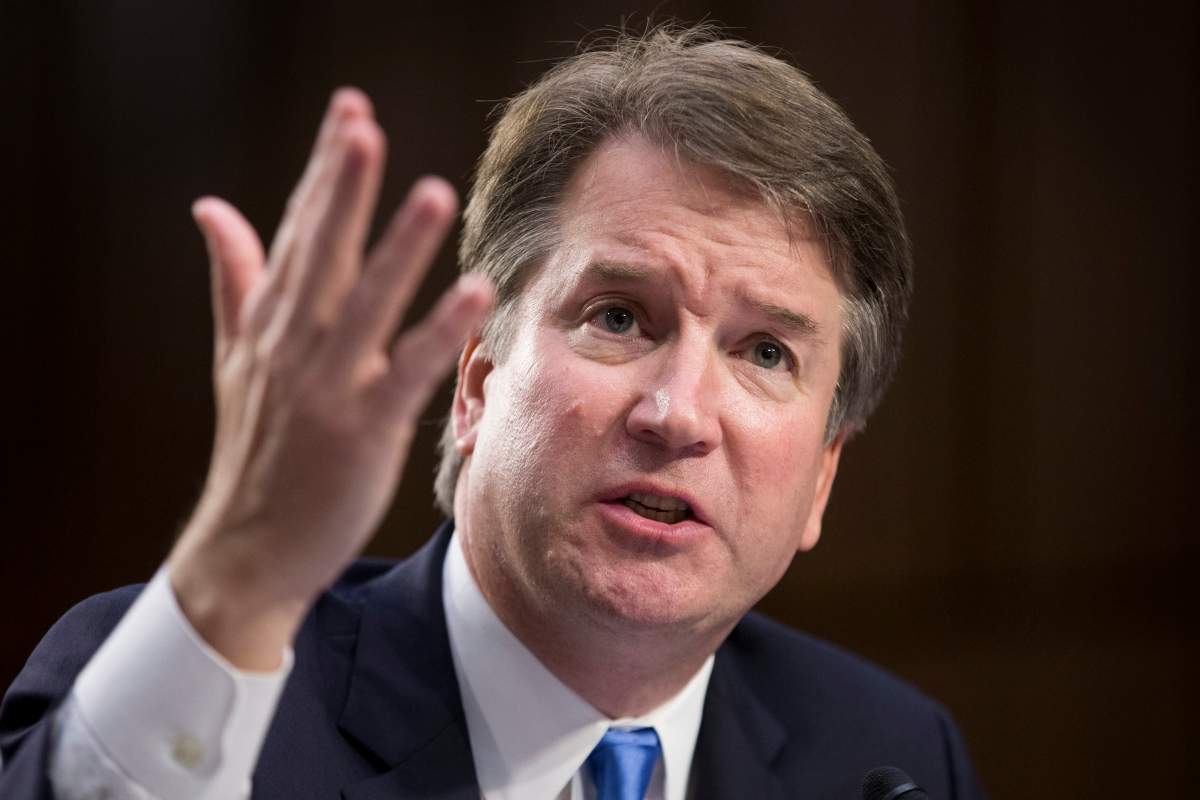 epa06999785 Circuit judge Brett Kavanaugh appears before the Senate Judiciary Committee's confirmation hearing on his nomination to be an Associate Justice of the Supreme Court of the United States in the Hart Senate Office Building in Washington, DC, USA, 05 September 2018. President Trump nominated Kavanaugh to fill the seat of retiring justice Anthony Kennedy. If confirmed, Kavanaugh would give conservatives a five-member majority in the high court.  EPA/MICHAEL REYNOLDS.