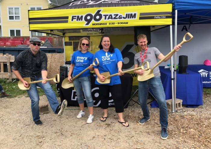 Taz and Jim with Brianne and Jodey at the Forbes Street groundbreaking, on Sept. 13, 2018.