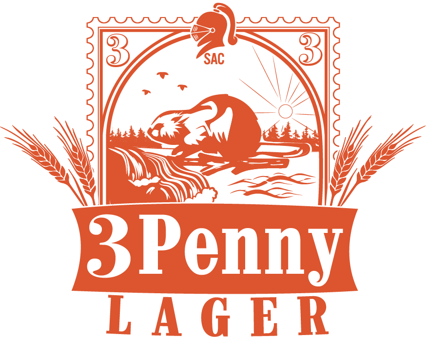 The logo of 3 Penny Lager, a new draft beer at Fleming College’s campus in Peterborough.