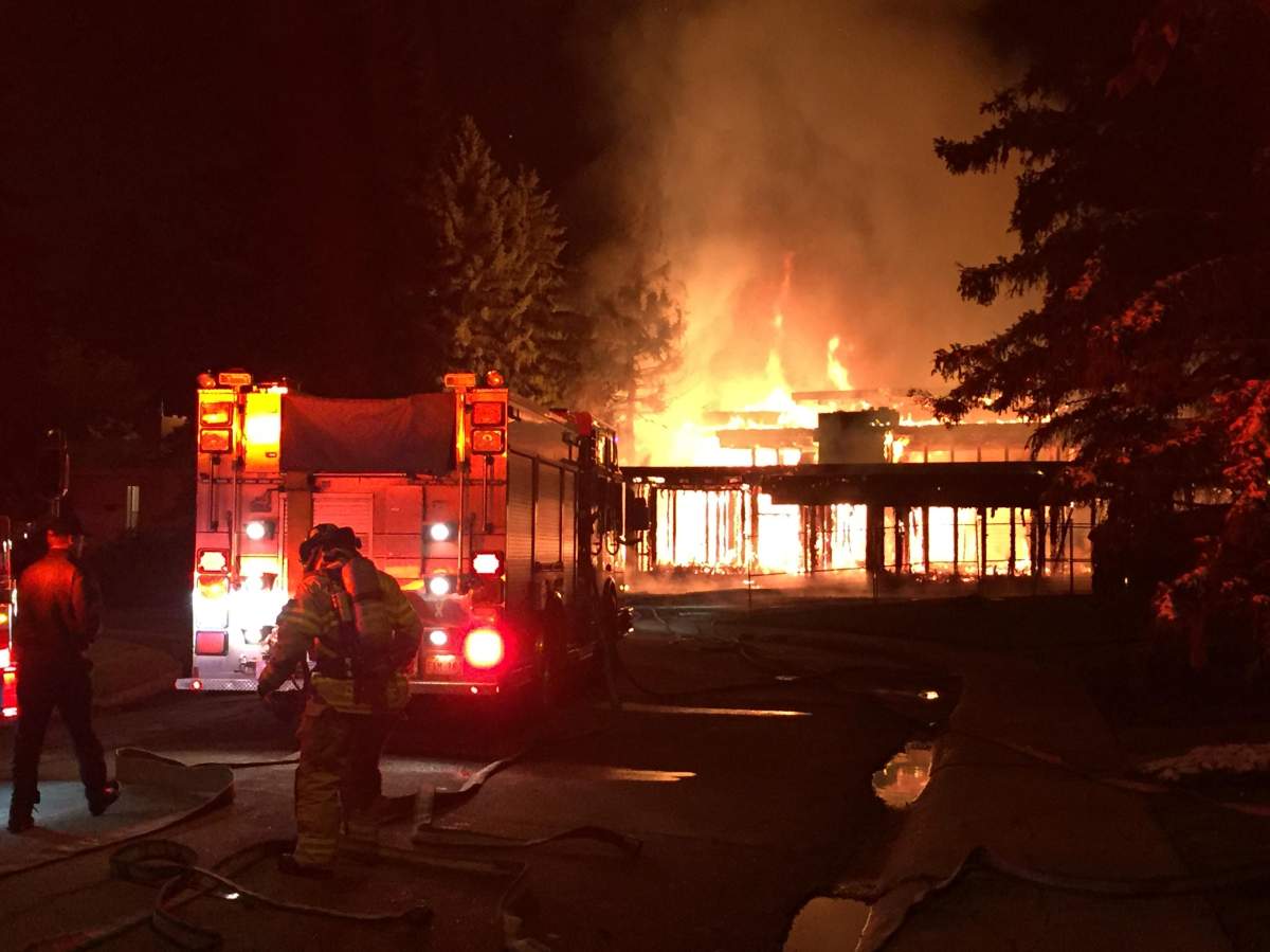 A large home being built at 9004 - 139 St. in west Edmonton's Parkview neighbourhood caught fire on Friday, September 14, 2018.