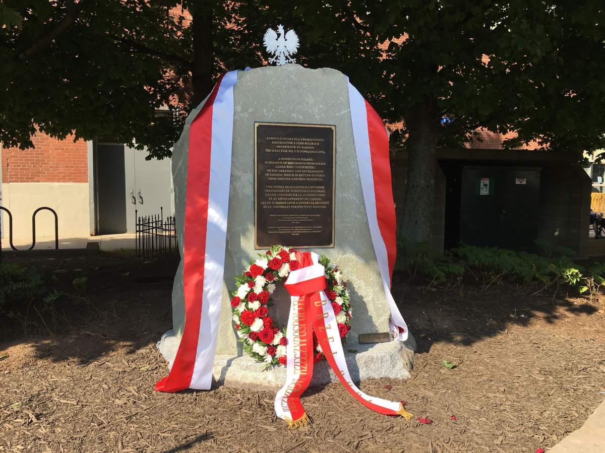 A monument honouring the Polish-Canadian community has been erected in Halifax.