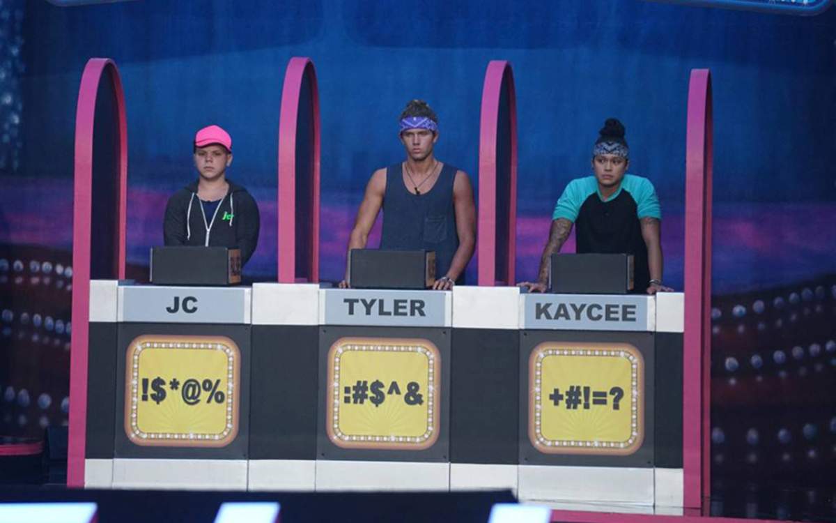 JC Monduix, Tyler Crispen and Kaycee Clark on 'Big Brother.'.
